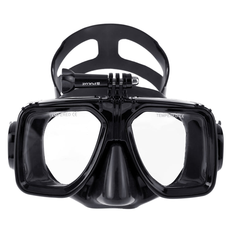 PULUZ Water Sports Diving Equipment Diving Mask Swimming Glasses for GoPro Hero11 Black / HERO10 Black / HERO9 Black /HERO8 / HERO7 /6 /5 /5 Session /4 Session /4 /3+ /3 /2 /1, Insta360 ONE R, DJI Osmo Action and Other Action Cameras(Black) - DJI & GoPro Accessories by PULUZ | Online Shopping UK | buy2fix