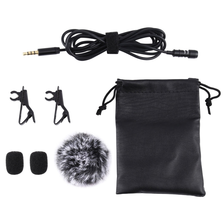 PULUZ 1.5m 3.5mm Jack Lavalier Wired Condenser Recording Microphone - Microphone by PULUZ | Online Shopping UK | buy2fix