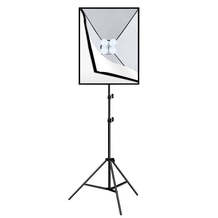 PULUZ 50x70cm Studio Softbox + 2m Tripod Mount + 4 x E27 20W 5700K White Light LED Light Bulb Photography Lighting Kit(US Plug) - Stand Bracket by PULUZ | Online Shopping UK | buy2fix