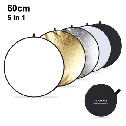 PULUZ 60cm 5 in 1 (Silver / Translucent / Gold / White / Black) Folding Photo Studio Reflector Board -  by PULUZ | Online Shopping UK | buy2fix