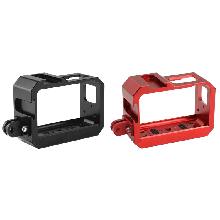 PULUZ Aluminum alloy Frame Mount Protective Case Cage with Cold Shoe Base Slot & Tripod Base Adapter for Insta360 One R(Red) - Mount & Holder by PULUZ | Online Shopping UK | buy2fix