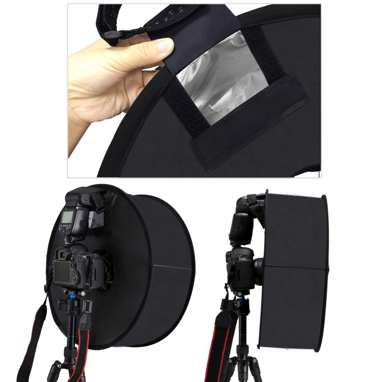 PULUZ 45cm Round Style Macro and Portrait Softbox SpeedLite Flash Light Foldable Diffuser -  by PULUZ | Online Shopping UK | buy2fix