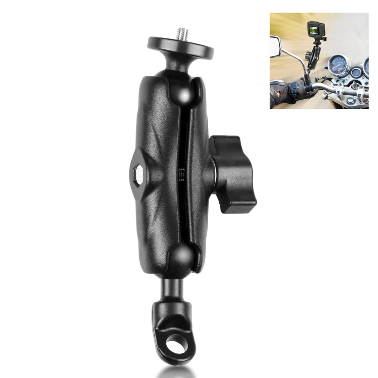 PULUZ Motorcycle Holder Mirror Base Hole Fixed Mount for GoPro and Other Action Cameras(Black) - Bicycle Handlebar Mount by PULUZ | Online Shopping UK | buy2fix