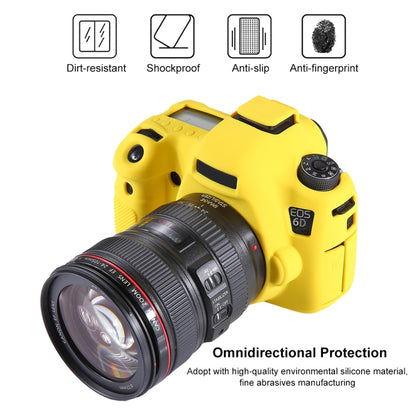 PULUZ Soft Silicone Protective Case for Canon EOS 6D(Yellow) - Camera Accessories by PULUZ | Online Shopping UK | buy2fix