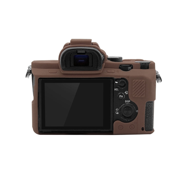 PULUZ Soft Silicone Protective Case for Sony ILCE-7MII / 7SMII / 7RMII(Coffee) - Camera Accessories by PULUZ | Online Shopping UK | buy2fix