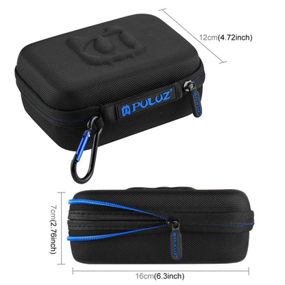 PULUZ Waterproof Carrying and Travel Case for GoPro, DJI Osmo Action and other Sport Cameras Accessories, Small Size: 16cm x 12cm x 7cm(Black) - DJI & GoPro Accessories by PULUZ | Online Shopping UK | buy2fix