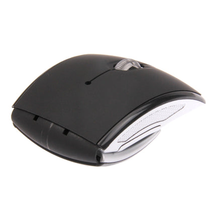 Wireless 2.4GHz 800-1200-1600dpi Snap-in Transceiver Folding Wireless Optical Mouse / Mice(Black) - Wireless Mice by buy2fix | Online Shopping UK | buy2fix