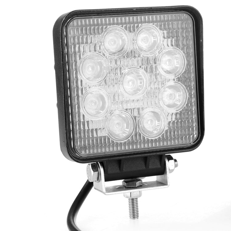 27W Bridgelux 2150lm 9 LED White Light Floodlight Engineering Lamp / Waterproof IP67 SUVs Light, DC 10-30V(Black) - In Car by buy2fix | Online Shopping UK | buy2fix