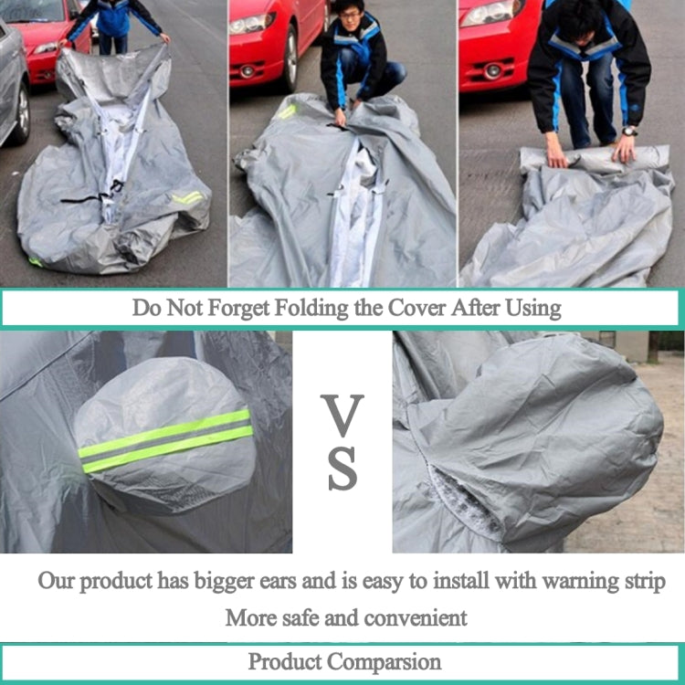 PEVA Anti-Dust Waterproof Sunproof Hatchback Car Cover with Warning Strips, Fits Cars up to 4.4m(172 inch) in Length - PE Material by buy2fix | Online Shopping UK | buy2fix