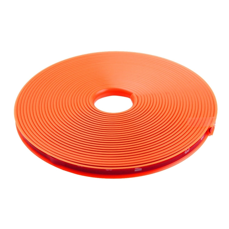 Universal Decorative Scratchproof Stickup 8M Flexible Car Wheel Hub TRIM Mouldings Decoration Strip(Orange) - Decorative Strip by buy2fix | Online Shopping UK | buy2fix