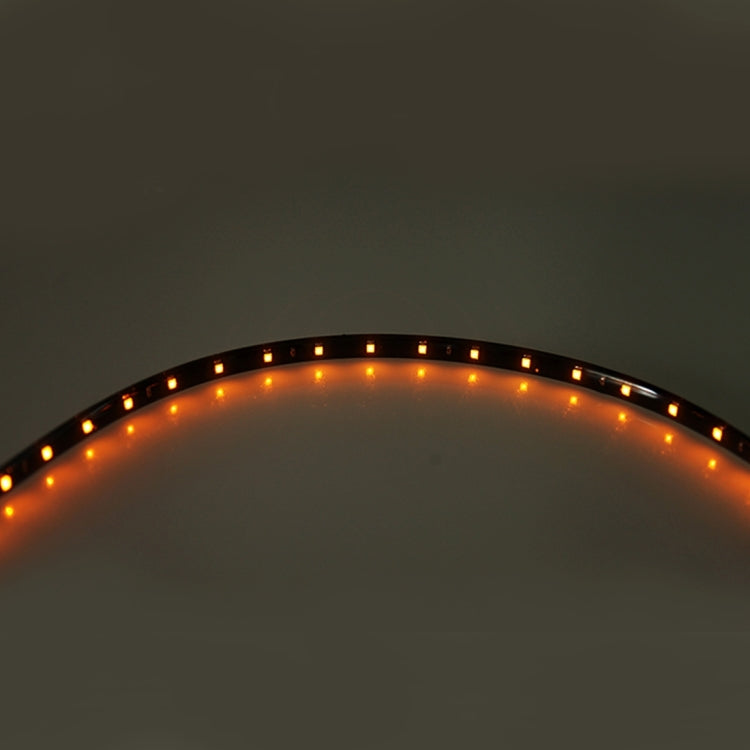 10 PCS 60cm 30 LED Waterproof Flexible Car Strip Light, DC 12V(Orange Light) - In Car by buy2fix | Online Shopping UK | buy2fix