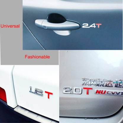 3D Universal Decal Chromed Metal 1.8T Car Emblem Badge Sticker Car Trailer Gas Displacement Identification, Size: 8.5x2.5 cm - 3D Metal Sticker by buy2fix | Online Shopping UK | buy2fix