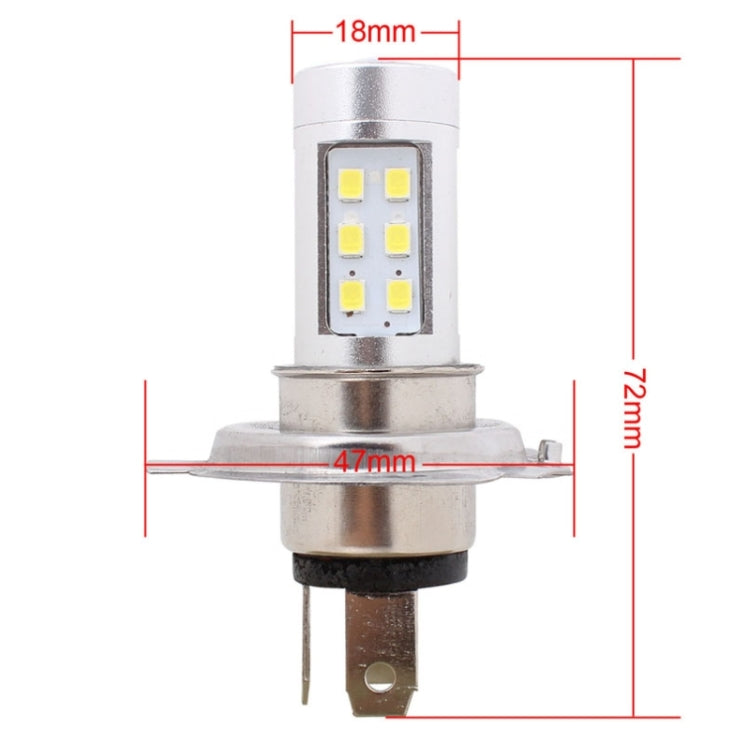 H4 4.2W 630LM White Light 21 LED 2835 SMD Car Headlamp Bulb, Constant Current, DC 12-24V - In Car by buy2fix | Online Shopping UK | buy2fix