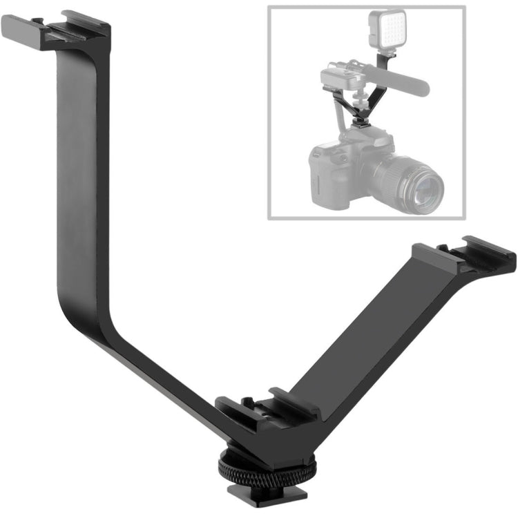 12.5 cm Triple Shoe V-bracket(Black) - Camera Accessories by buy2fix | Online Shopping UK | buy2fix