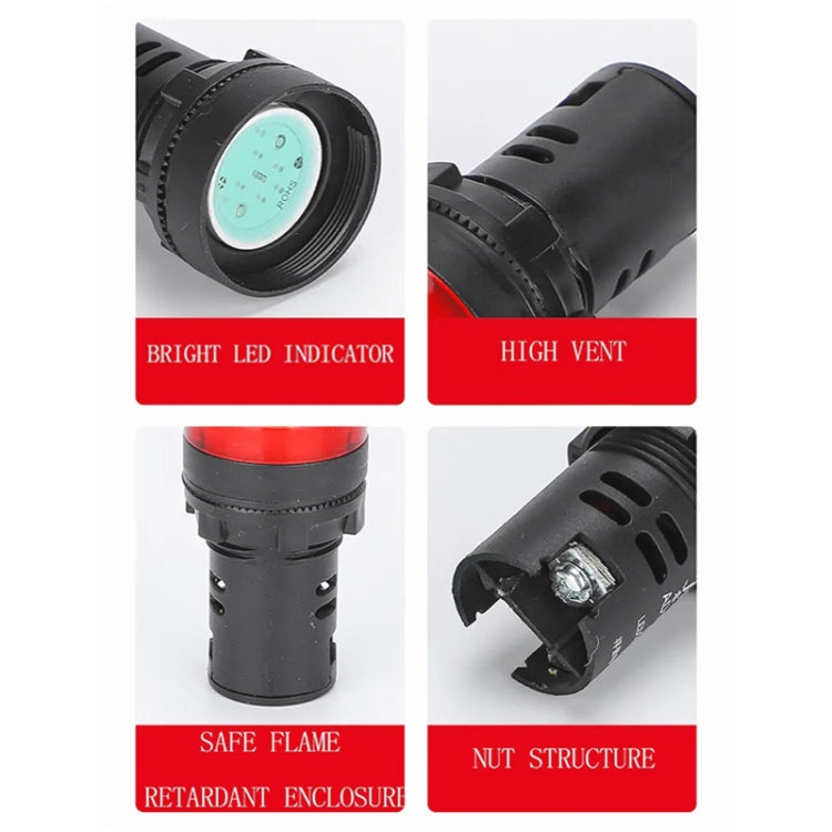12V AD16-22D / S 22mm LED Signal Indicator Light Lamp (Blue) - Consumer Electronics by buy2fix | Online Shopping UK | buy2fix