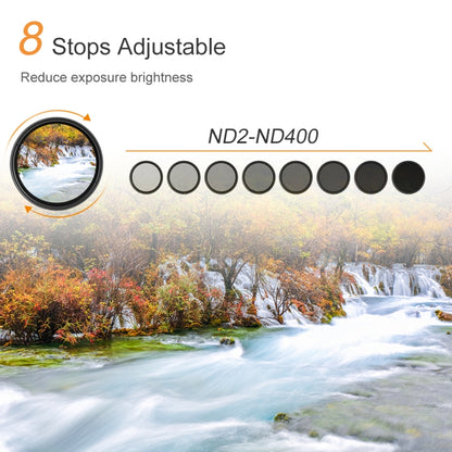 72mm ND Fader Neutral Density Adjustable Variable Filter ND 2 to ND 400 Filter(Black) - Variable ND Filter by buy2fix | Online Shopping UK | buy2fix