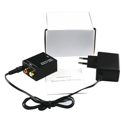 Digital Optical Coax to Analog RCA Audio Converter(Black) -  by buy2fix | Online Shopping UK | buy2fix