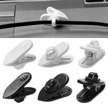 1000pcs Rotary Headphone Cable Clip Clamp Holder Mount Collar Clothes(White) - Apple Accessories by buy2fix | Online Shopping UK | buy2fix