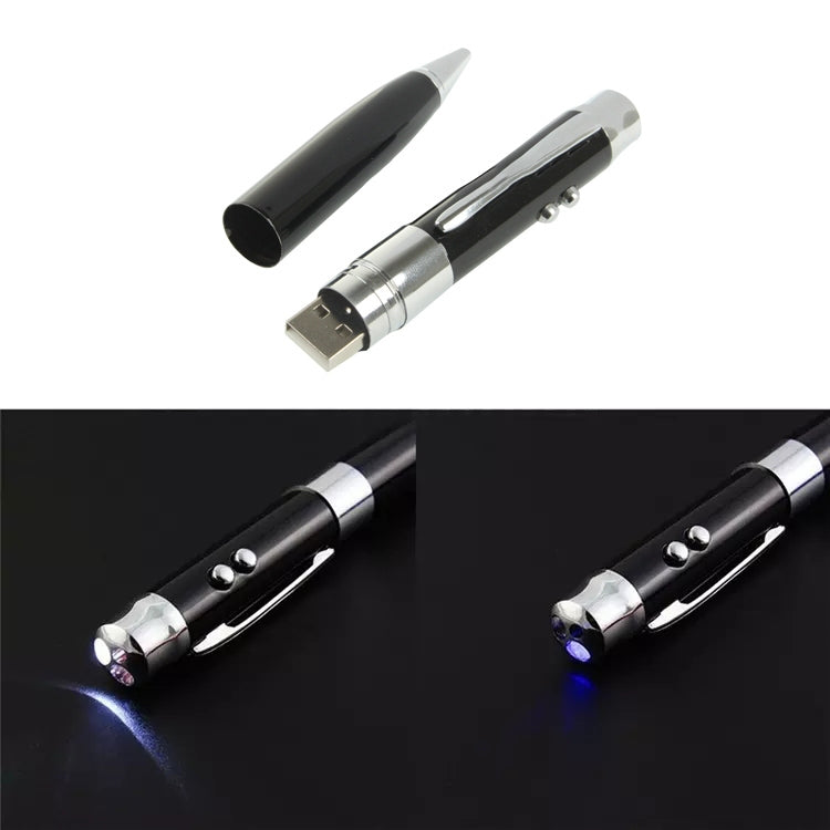 3 in 1 Laser Pen Style USB Flash Disk, Black (16GB) - Computer & Networking by buy2fix | Online Shopping UK | buy2fix