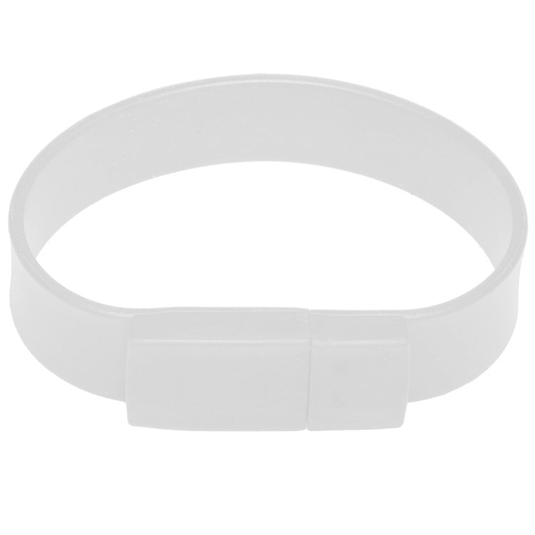 4GB Silicon Bracelets USB 2.0 Flash Disk(White) - USB Flash Drives by buy2fix | Online Shopping UK | buy2fix