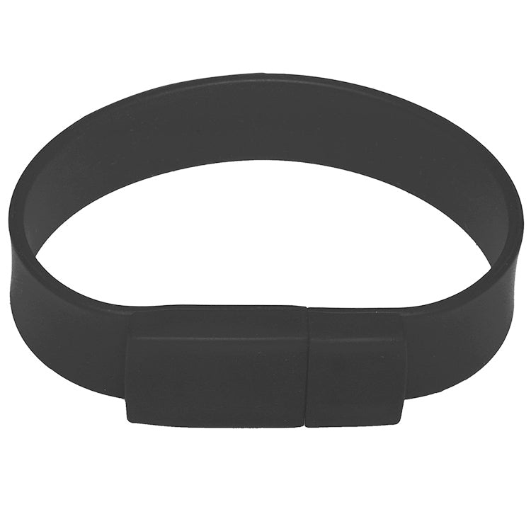 8GB Silicon Bracelets USB 2.0 Flash Disk(Black) -  by buy2fix | Online Shopping UK | buy2fix