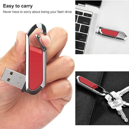 2GB Metallic Keychains Style USB 2.0 Flash Disk (Red)(Red) - Computer & Networking by buy2fix | Online Shopping UK | buy2fix