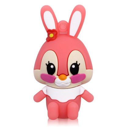 Cartoon Bunny Style Silicone USB 2.0 Flash disk, Special for All Kinds of Festival Day Gifts，Pink (4GB) - USB Flash Drives by buy2fix | Online Shopping UK | buy2fix