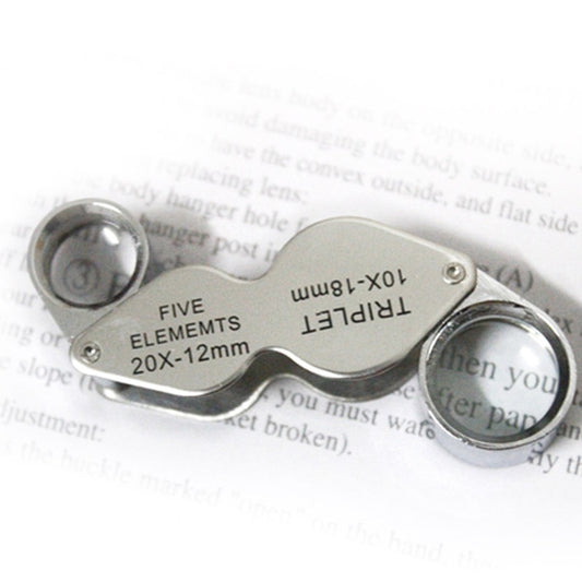 10X - 20X Portable & Rotatable Handheld Jewelry Loupe Magnifier Reading Magnifier (MG22181)(Silver) - Consumer Electronics by buy2fix | Online Shopping UK | buy2fix