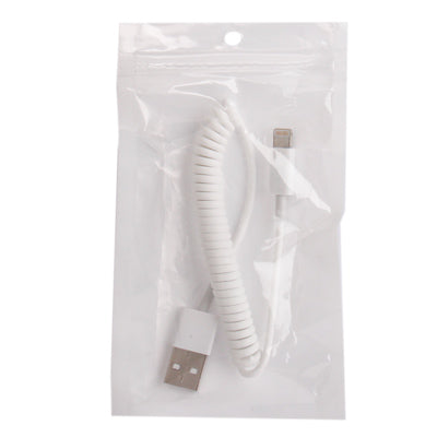 USB Sync Data / Charging Coiled Cable for iPhone, iPad(White) - Normal Style Cable by buy2fix | Online Shopping UK | buy2fix