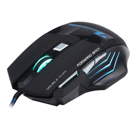 7 Buttons with Scroll Wheel 5000 DPI LED Wired Optical Gaming Mouse for Computer PC Laptop(Black) - Wired Mice by buy2fix | Online Shopping UK | buy2fix