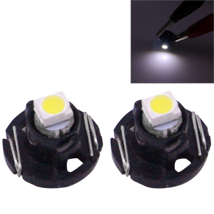 2 PCS T4.2 White Light 0.1W 5LM 1 LED SMD 3528 LED Instrument Light Bulb Dashboard Light for Vehicles, DC 12V - Instrument Lights by buy2fix | Online Shopping UK | buy2fix