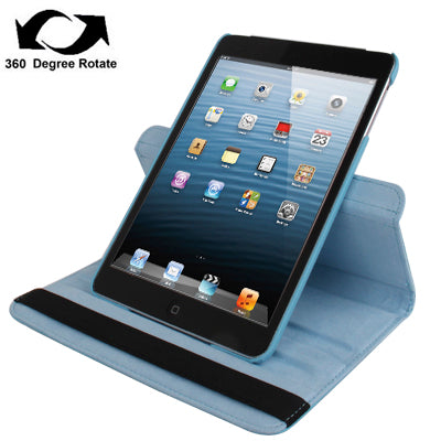 360 Degree Rotation Leather Case with Holder for iPad mini / mini 2 Retina(Baby Blue) - iPad Mini 3 & 2 & 1 Cases by buy2fix | Online Shopping UK | buy2fix