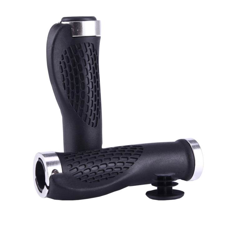 OQSPORT 2 PCS Bike Hand Grips Covers Bilateral Lock MTB Bicycle Anti-slip Handlebar Grips(Silver) - Outdoor & Sports by buy2fix | Online Shopping UK | buy2fix