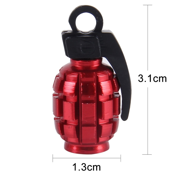 2 PCS Universal Grenade Shaped Bicycle Tire Valve Caps(Red) -  by buy2fix | Online Shopping UK | buy2fix
