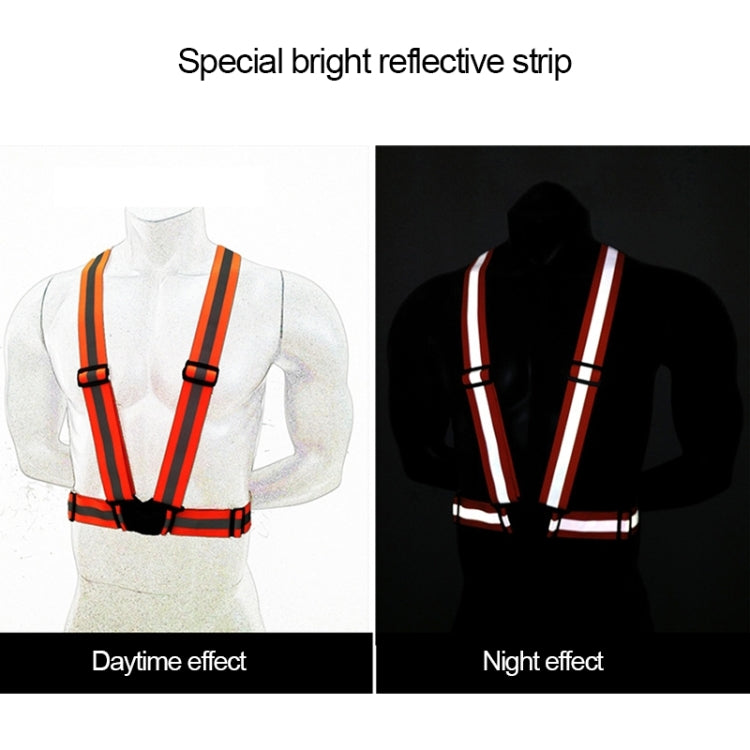 Night Riding Running Flexible Reflective Safety Vest(Red) - Reflective Safety Clothing by buy2fix | Online Shopping UK | buy2fix