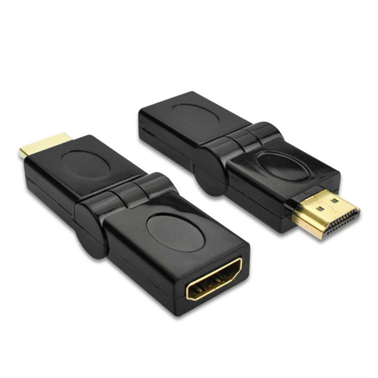 HDMI 19 Pin Male to HDMI 19Pin Female SWIVEL (180 Degree) Adaptor (Gold Plated)(Black) - Adapter by buy2fix | Online Shopping UK | buy2fix