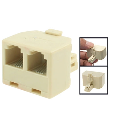 RJ11 Male to 2 RJ11 Female Socket Adapter Converter - Computer & Networking by buy2fix | Online Shopping UK | buy2fix