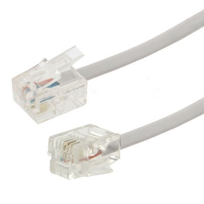 4 Core RJ11 to RJ11 Telephone cable, Length: 5m -  by buy2fix | Online Shopping UK | buy2fix