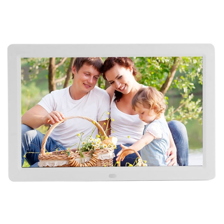 12 inch LED Display Multi-media Digital Photo Frame with Holder & Music & Movie Player, Support USB / SD / Micro SD / MMC / MS / XD Card Input(White) - Consumer Electronics by buy2fix | Online Shopping UK | buy2fix