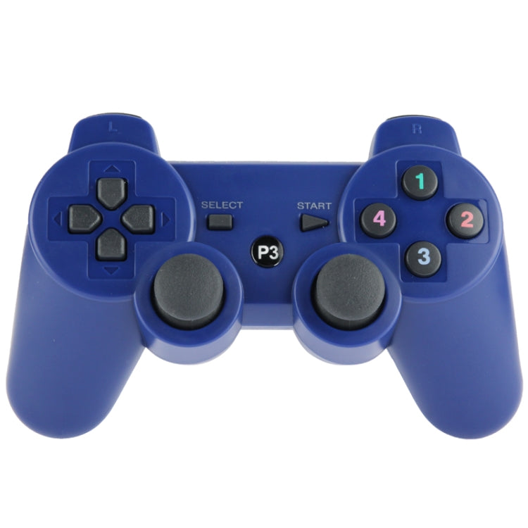 Double Shock III Wireless Controller, Manette Sans Fil Double Shock III for Sony PS3, Has Vibration Action(with logo)(Blue) - Gamepads by buy2fix | Online Shopping UK | buy2fix