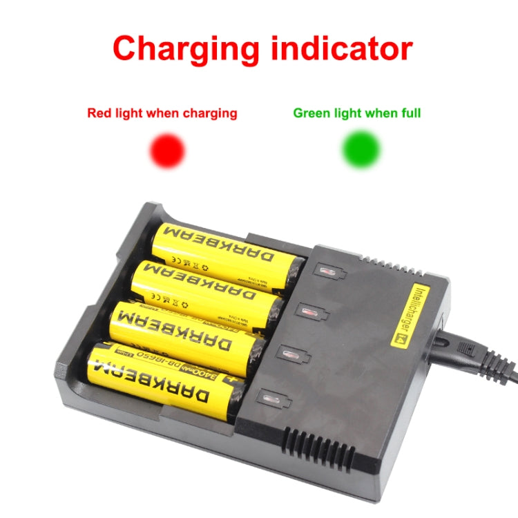 Universal Lithium Battery Charger for 26650 / 22650 / 18650 / 17670 / 18490 / 17500 / 17335 / 16340 / 14500 / 10440 (100V - 240V)(Black) - Consumer Electronics by buy2fix | Online Shopping UK | buy2fix