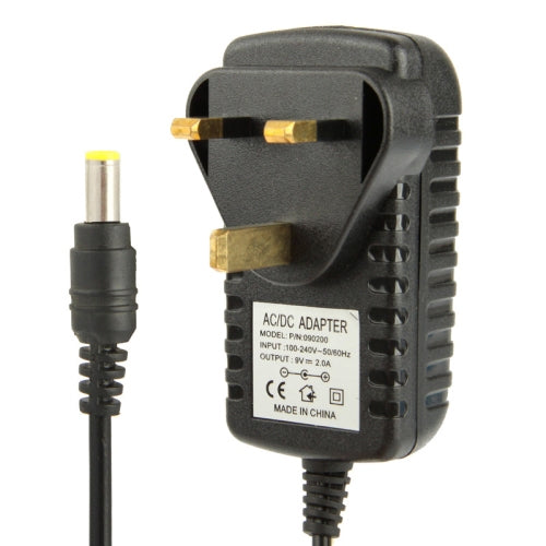 High Quality UK Plug AC 100-240V to DC 9V 2A Power Adapter, Tips: 5.5 x 2.1mm, Cable Length: 1m - Consumer Electronics by buy2fix | Online Shopping UK | buy2fix