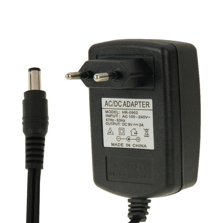 High Quality EU Plug AC 100-240V to DC 9V 2A Power Adapter, Tips: 5.5 x 2.1mm, Cable Length: 1m - AC Adapers by buy2fix | Online Shopping UK | buy2fix