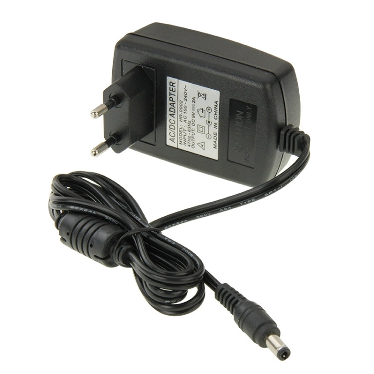 High Quality EU Plug AC 100-240V to DC 9V 2A Power Adapter, Tips: 5.5 x 2.1mm, Cable Length: 1m - AC Adapers by buy2fix | Online Shopping UK | buy2fix