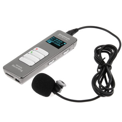 Digital Voice Recorder MP3 Player with 4GB Memory, Support Mobile Bluetooth recording, Mobile Phone Answering & Redialing, Telephone recording, TF Card, Timer recording, Built in rechargeable Lithium-ion battery (188)(Grey) - Consumer Electronics by buy2fix | Online Shopping UK | buy2fix