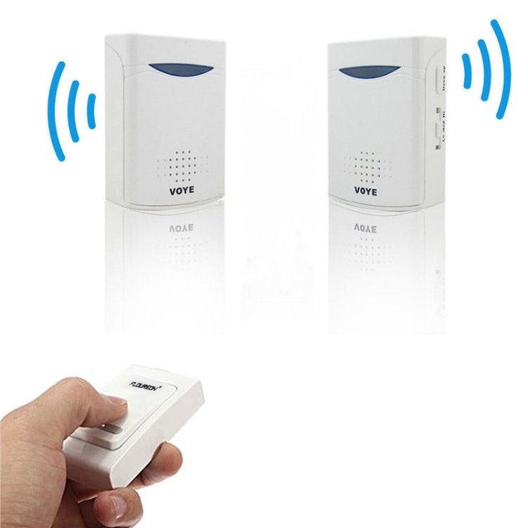 VOYE V006B2 Wireless Remote Control Chime Door Bell with Double-Receiver(White) - Wireless Doorbell by VOYE | Online Shopping UK | buy2fix