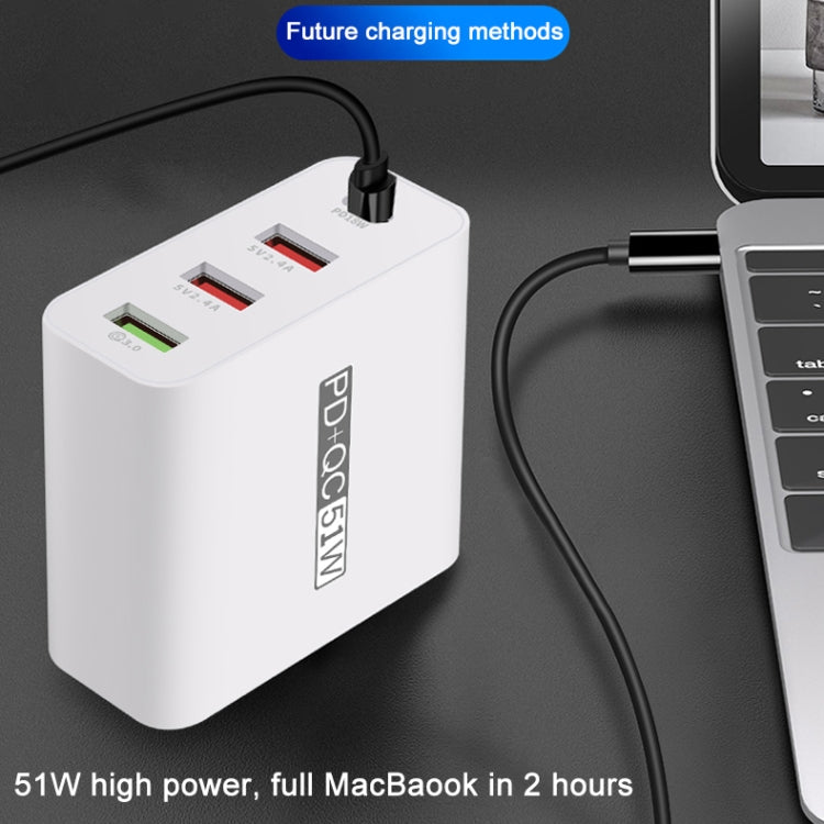 WLX-A6 4 Ports Quick Charging USB Travel Charger Power Adapter, EU Plug - Apple Accessories by buy2fix | Online Shopping UK | buy2fix