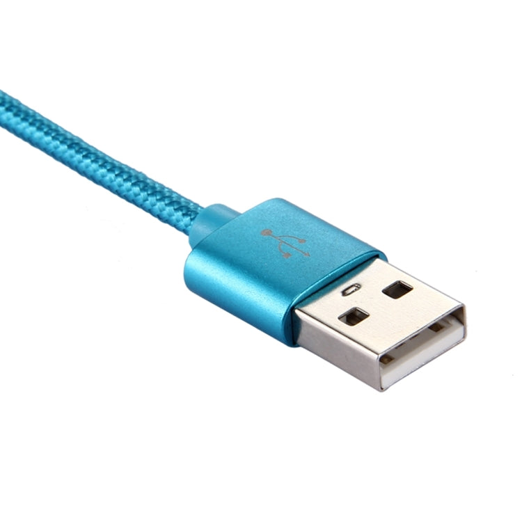 Knit Texture USB to USB-C / Type-C Data Sync Charging Cable, Cable Length: 2m, 3A Output(Blue) - USB-C & Type-C Cable by buy2fix | Online Shopping UK | buy2fix