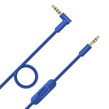 ZS0087 3.5mm Male to Male Earphone Cable with Mic & Wire-controlled, Cable Length: 1.4m(Blue) - Headset Accessories by buy2fix | Online Shopping UK | buy2fix