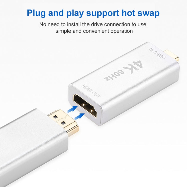 USB-C / Type-C Male to HDMI Female Aluminum-magnesium Alloy Adapter (Gold) - Computer & Networking by buy2fix | Online Shopping UK | buy2fix